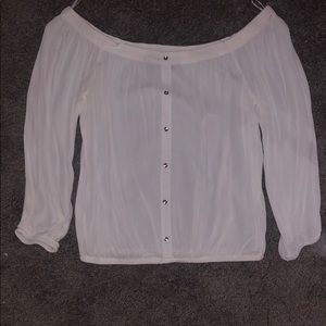 Off the shoulder silky blouse